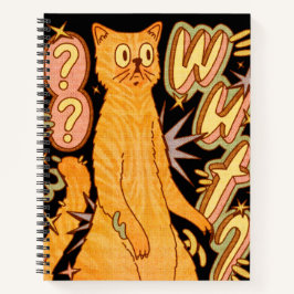 Cuaderno ¿Qué? / Un Ilustracion de gato Naranja