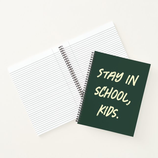 Cuaderno Quédate en la escuela, niños. (personalizable) (Interior)