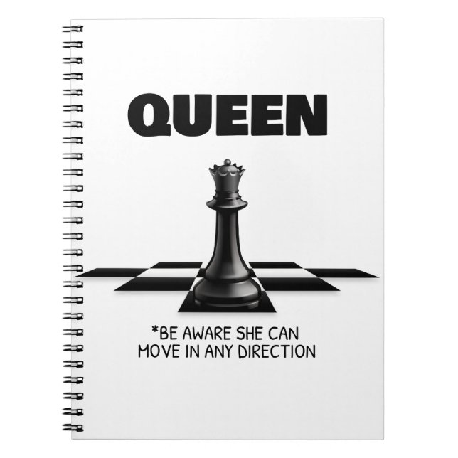 Cuaderno Queen Chess Tenga En Cuenta Que Puede Moverse En C (Frente)