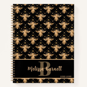 Cuaderno Queen Honey Bee Black and Gold