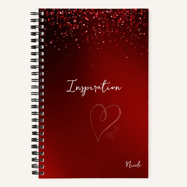 Cuaderno Queen of Hearts Custom Pageant Notebook Journal (Anverso)