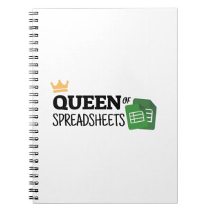 Cuaderno Queen of spreadsheets notebook