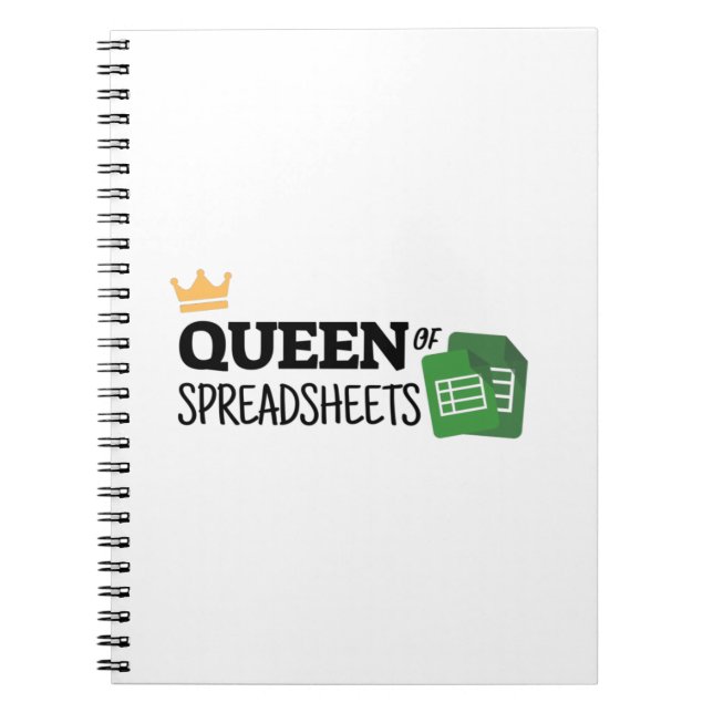 Cuaderno Queen of spreadsheets notebook (Frente)