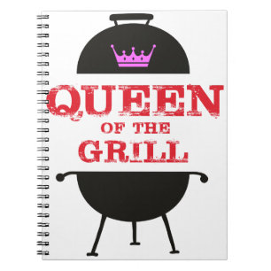 Cuaderno Queen Of The Grill, Pink Crown Red