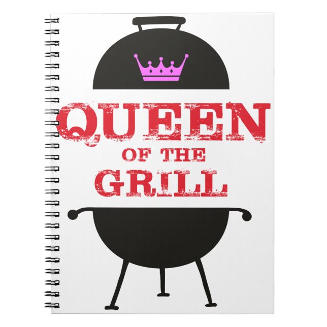 Cuaderno Queen Of The Grill, Pink Crown Red (Frente)
