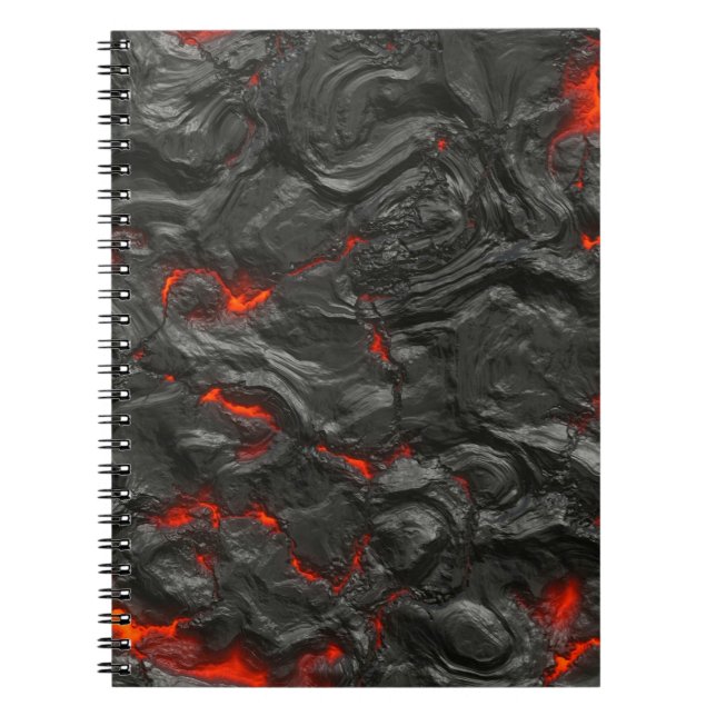 Cuaderno Quema de lava caliente volcánica de roca (Frente)