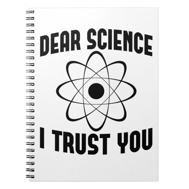 Cuaderno Querida ciencia, confío en ti - Gracioso profesor  (Frente)