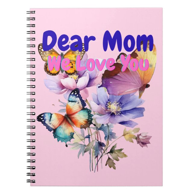 Cuaderno Querida mamá, te amamos (Frente)