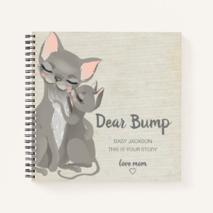 Cuaderno Querido Bump Kitten Keepsake Pregnaga Journal