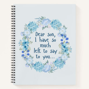 Cuaderno Querido Hijo, Tengo Tanto Que Decir Dolor.  