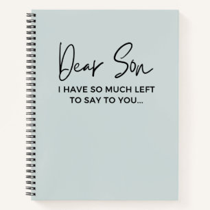 Cuaderno Querido Hijo, Tengo Tanto Que Decir Dolor.  