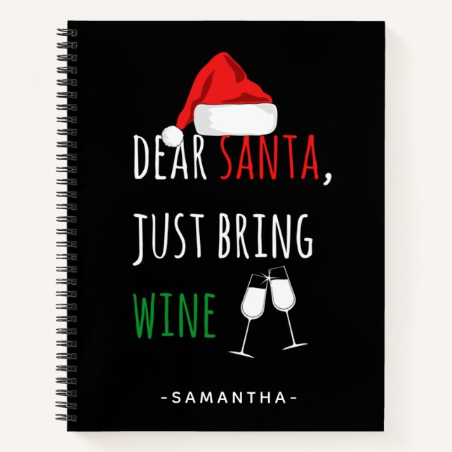 Cuaderno Querido Papá Noel, trae Navidades divertidos (Anverso)