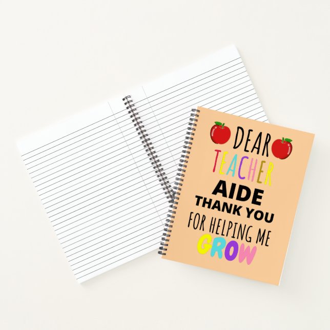 Cuaderno Querido profesor Aide Gracias por ayudarme a crece (Interior)