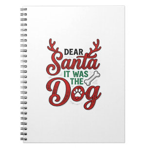 Cuaderno Querido Santa Fue El Perro Camiseta De Navidad Dis