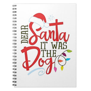 Cuaderno Querido Santa Fue El Perro Divertido