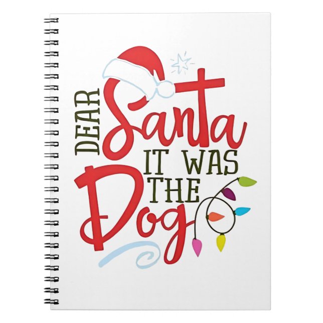 Cuaderno Querido Santa Fue El Perro Divertido  (Frente)