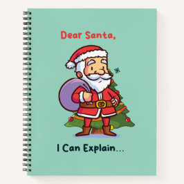 Cuaderno Querido Santa, puedo explicarlo – Navidad divertid