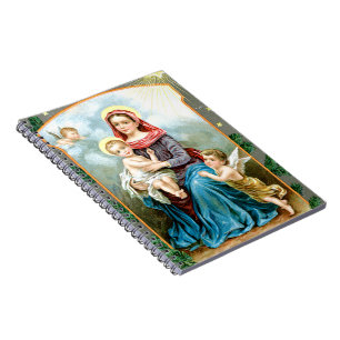 Cuaderno Querubes y bebé Jesús de Maria