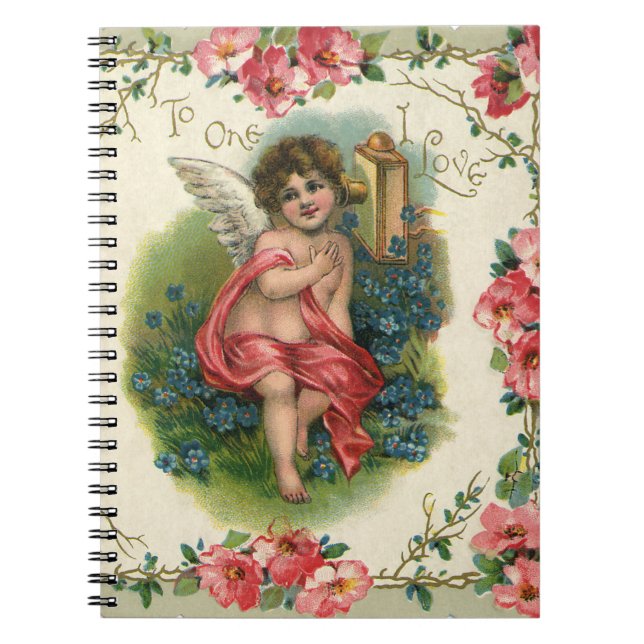 Cuaderno Querubín Victoriano del Día de San Valentín Antigu (Frente)