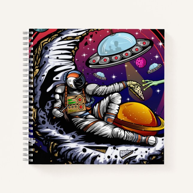 Cuaderno Queso de la luna espacial (Anverso)
