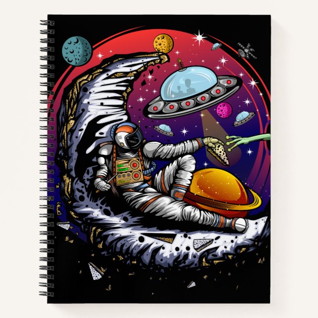 Cuaderno Queso de la luna espacial (Anverso)