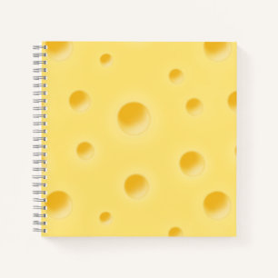 Cuaderno Queso suizo con agujeros Bonito queso amarillo