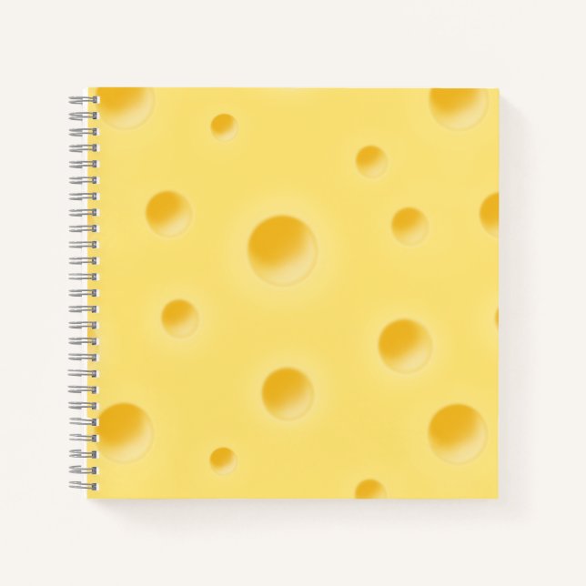 Cuaderno Queso suizo con agujeros Bonito queso amarillo (Anverso)