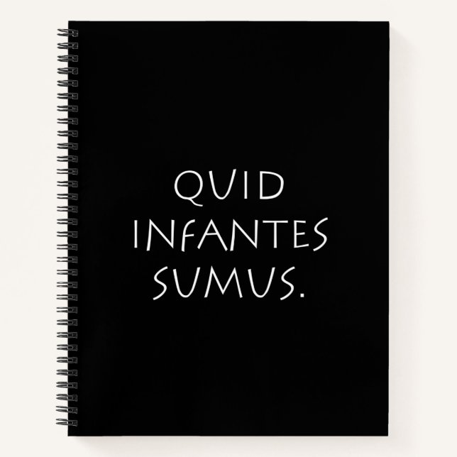Cuaderno Quid infantes sumus (Anverso)