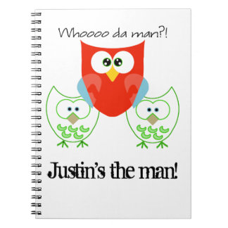 Cuaderno ¿Quién DA sirve? 3 búhos coloreados retros