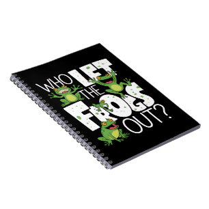 Cuaderno ¿Quién Dejó que las Ranas Salieran? Lindo Meme de 
