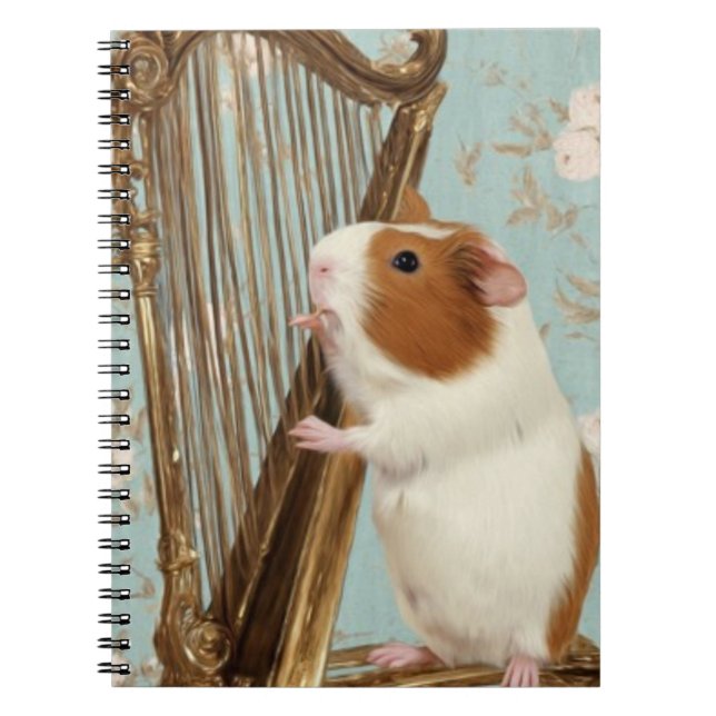 Cuaderno Quiet Melody – Elegant Guinea Pig Notebook (Frente)