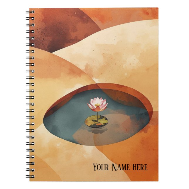 Cuaderno Quietud Interior – Arte de Meditación de Loto Abst (Frente)