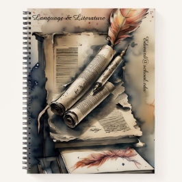 Cuaderno Quill and Scroll: Literatura inglesa