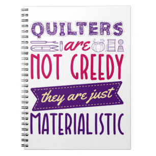 Cuaderno Quilters No Es Un Arma De Aplastamiento Materialis