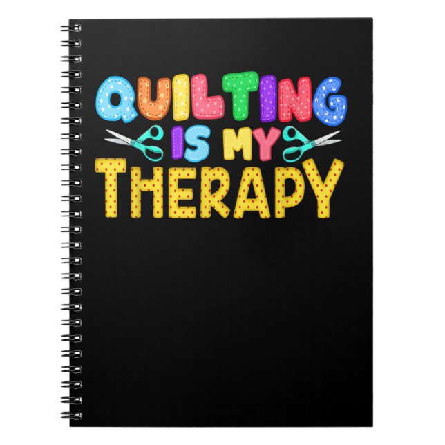 Cuaderno Quilting es mi terapia| Aplastamiento de regalos d (Frente)