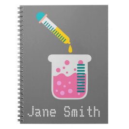 Cuaderno Química científica lindo equipo de ciencia