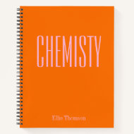 Cuaderno Química   Naranja de papel gráfico escolar perso
