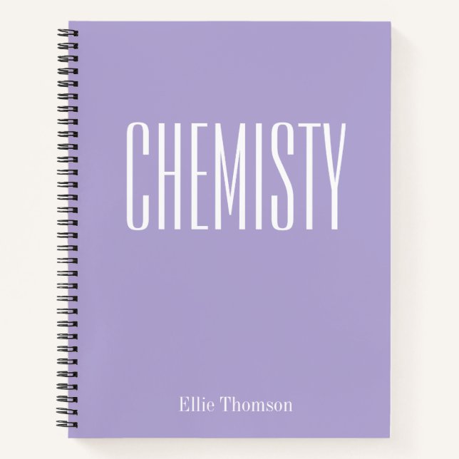 Cuaderno Química | Papel gráfico escolar personalizado mora (Anverso)