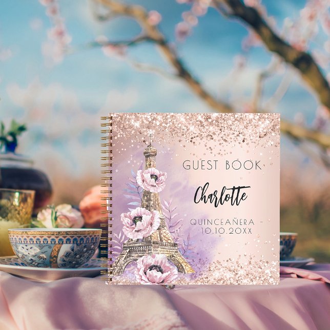 Cuaderno Quinceanera fiesta Paris Eiffel (Subido por el creador)