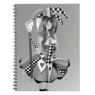 Cuaderno Quirky Jester y Marioneta King Gray Monocrome