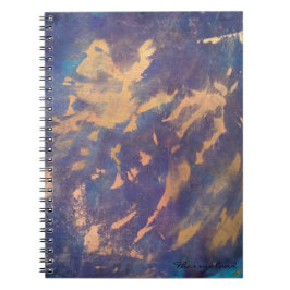 Cuaderno Quirky Office | Pincel de pintura de oro azul púrp
