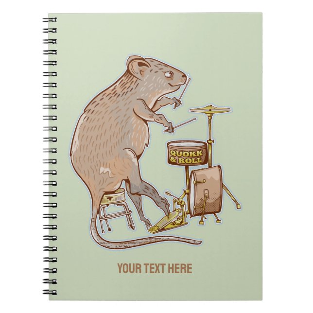 Cuaderno Quokka Australian Animal Drummer (Frente)