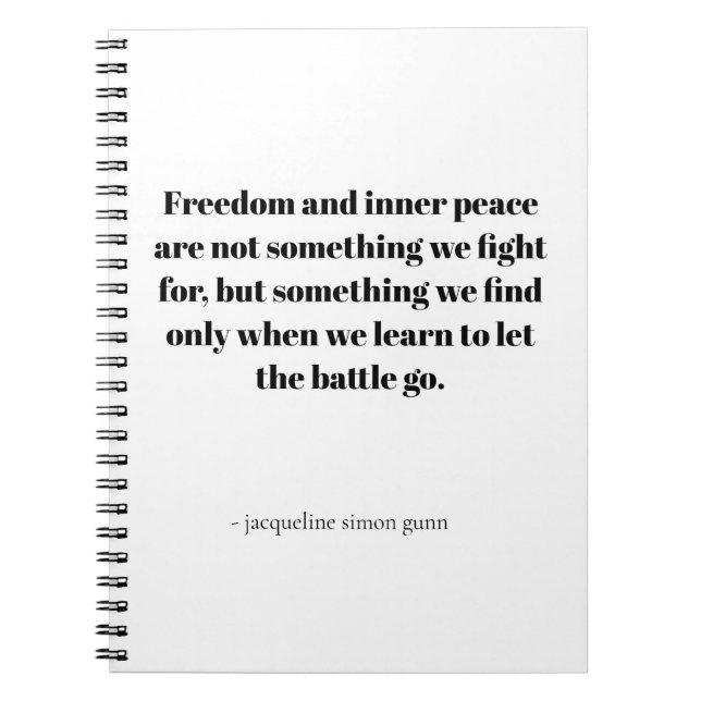 Cuaderno Quotes about inner peace (Frente)