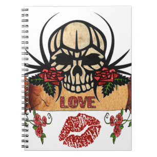 Cuaderno RAB Rockabilly Skull Rosas Aman Lipstick