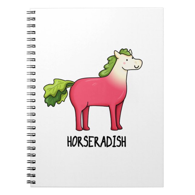 Cuaderno Rábano Silvestre Chiste de Caballo Divertido  (Frente)