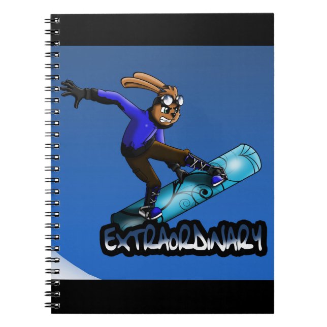 Cuaderno Rabbit Snowboarder (Frente)