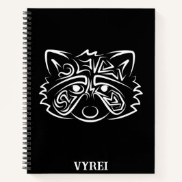 Cuaderno Racco tribal blanco y negro