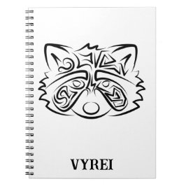 Cuaderno Racco tribal blanco y negro