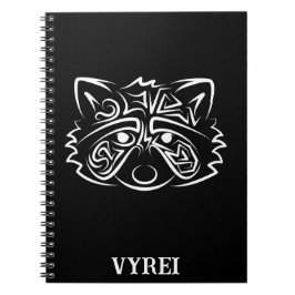 Cuaderno Racco tribal blanco y negro