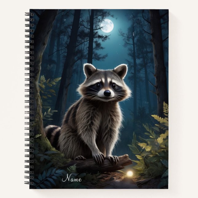 Cuaderno Raccoon Adventure de Moonlight Wildlife (Anverso)